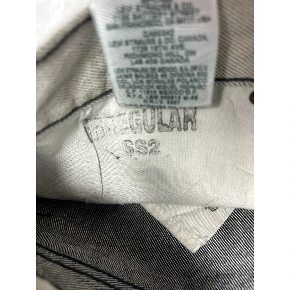 Levi's 501 XX Straight Fit Jeans Mens 38x32 White Twill Button Fly Pockets READ